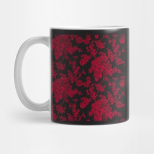 Toile, Vintage Red Roses Mug